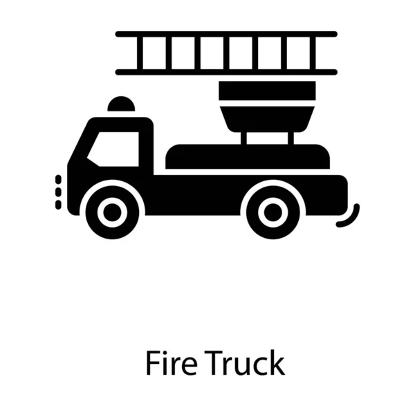 Ikone Des Feuerwehrauto Designs — Stockvektor