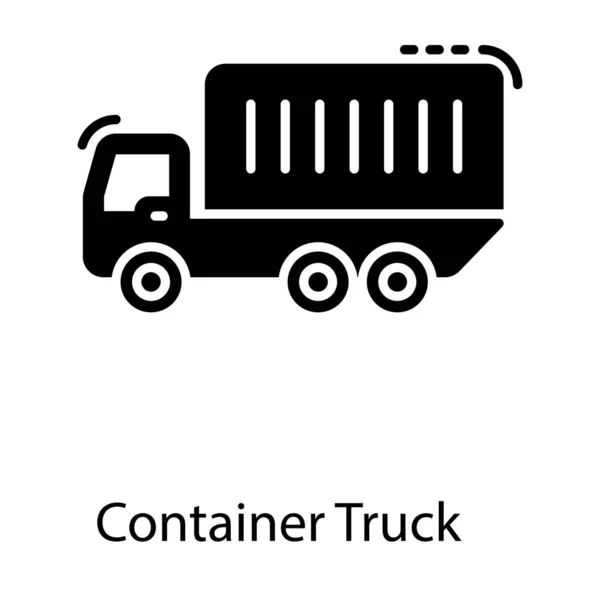 Іконка Контейнерної Вантажівки Заповнена Конструкцією — стоковий вектор