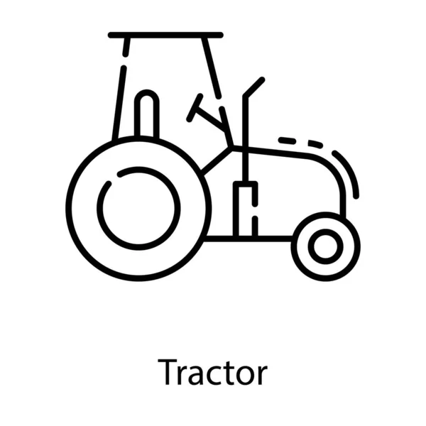 Trator Linha Ícone Design — Vetor de Stock