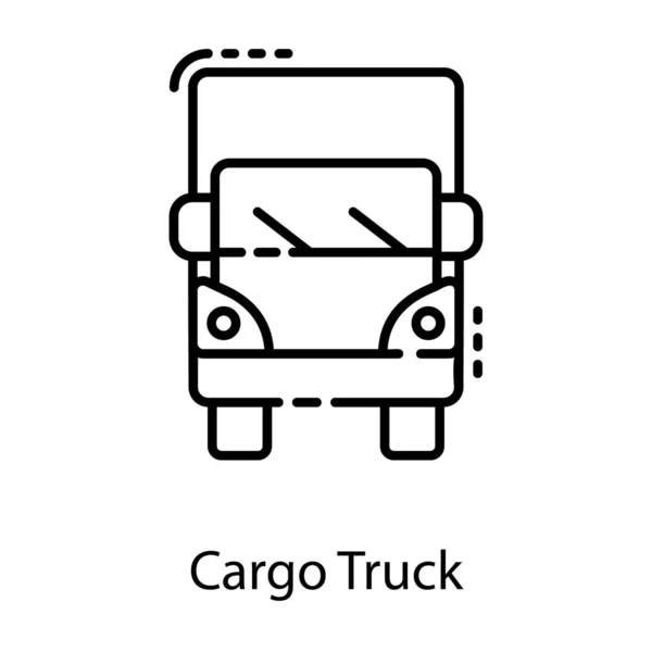 Linienvektordesign Der Lkw Ikone — Stockvektor