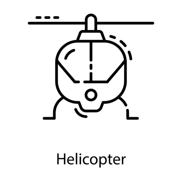 Icono Del Helicóptero Diseño Línea — Archivo Imágenes Vectoriales