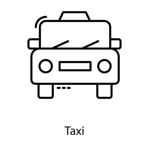 Icono Taxi Diseño Línea — Archivo Imágenes Vectoriales