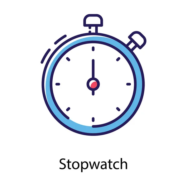 Analog Stopwatch Vector Flat Design — Stock Vector