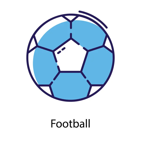 Vetor Bola Futebol Design Plano — Vetor de Stock