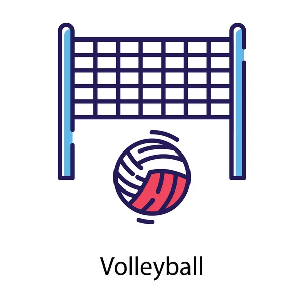 Volleyboll Nät Vektor Platt Design — Stock vektor