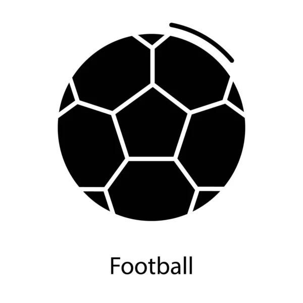 Soccer Ball Vector Solide Ontwerp — Stockvector
