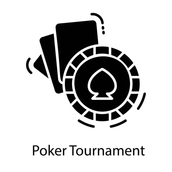 Pokerturniervektor Solidem Design — Stockvektor