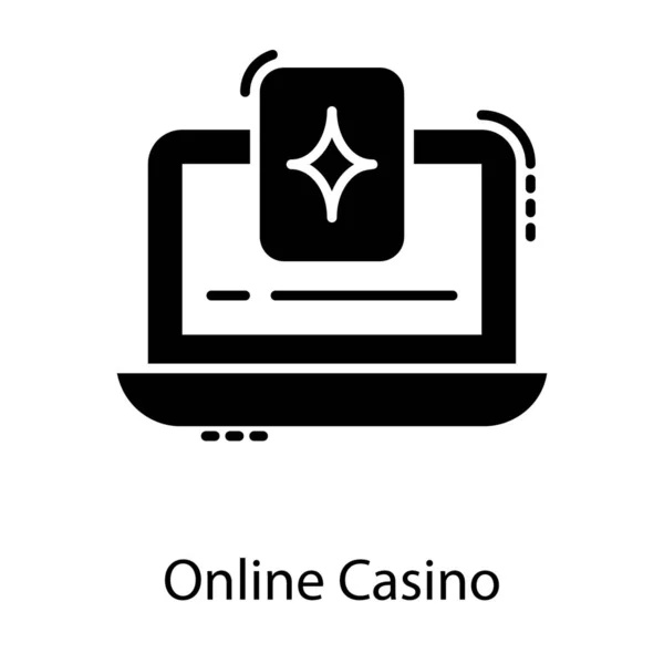 Vector Casino Línea Diseño Sólido — Archivo Imágenes Vectoriales