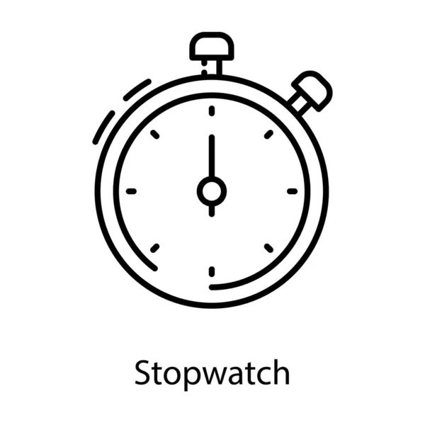 Analog Stopwatch Vector Line Design — Stock Vector