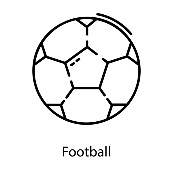 Vecteur Ballon Football Dans Conception Ligne — Image vectorielle