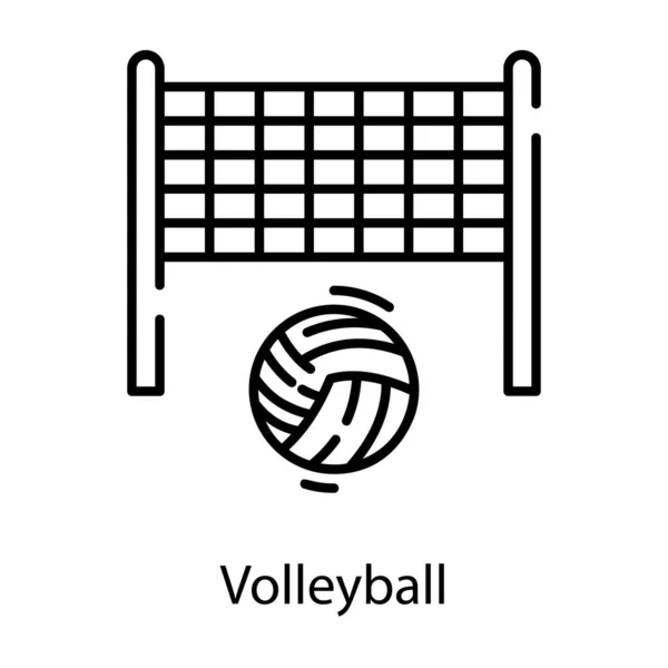 Volleyball Netzvektor Liniendesign — Stockvektor