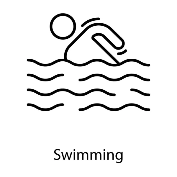 Water Swimming Game Vector Design — Stock Vector