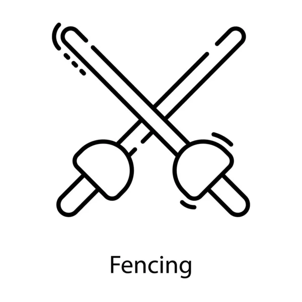 Olympic Fencing Game Vector Design — Stock Vector