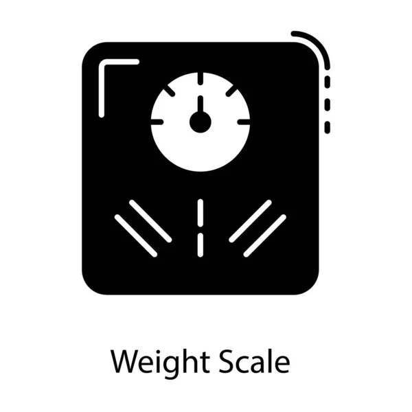 Глифовый Дизайн Значка Весовой Шкалы — стоковый вектор