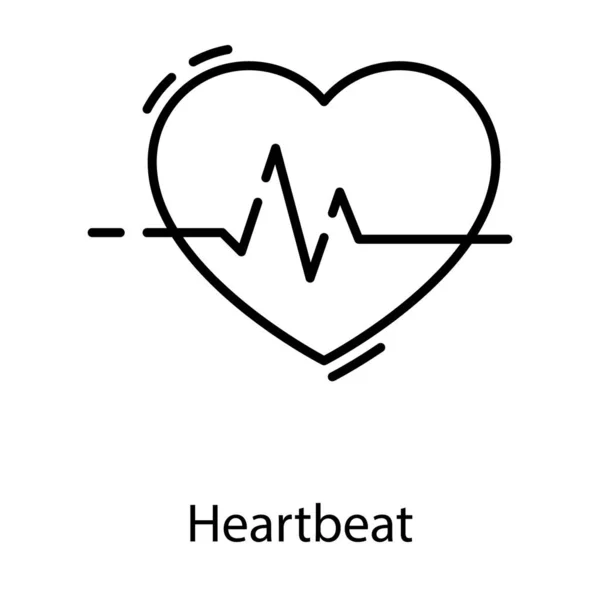 Cardiogram Ikon Elszigetelt Fehér Background — Stock Vector