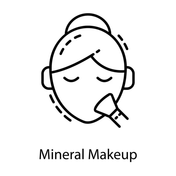 Diseño Línea Iones Maquillaje Mineral — Vector de stock
