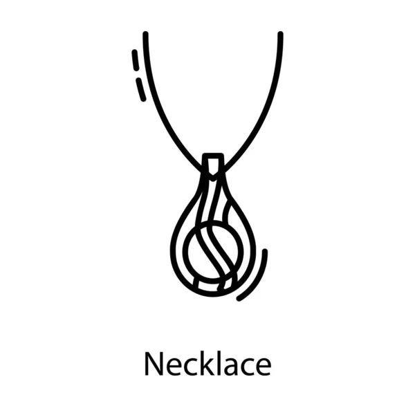 Icono Collar Diseño Línea — Vector de stock