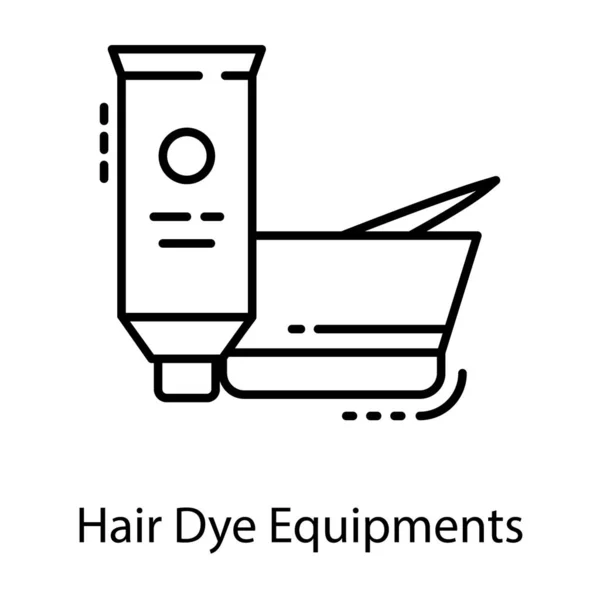 Ikona Linii Urządzeń Farbowania Włosów — Wektor stockowy