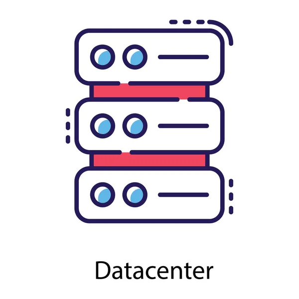 Data Server Vector Flat Design — Stock Vector
