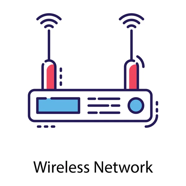 Vector Router Wifi Diseño Plano — Vector de stock