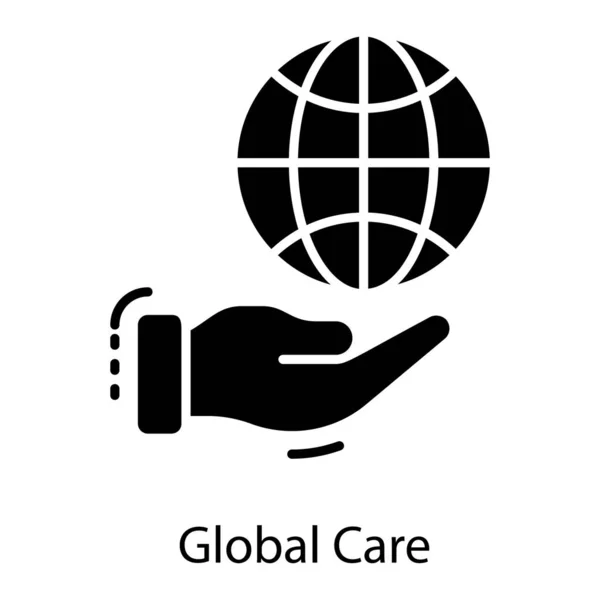 Solid Global Care Vector Design — Stock Vector