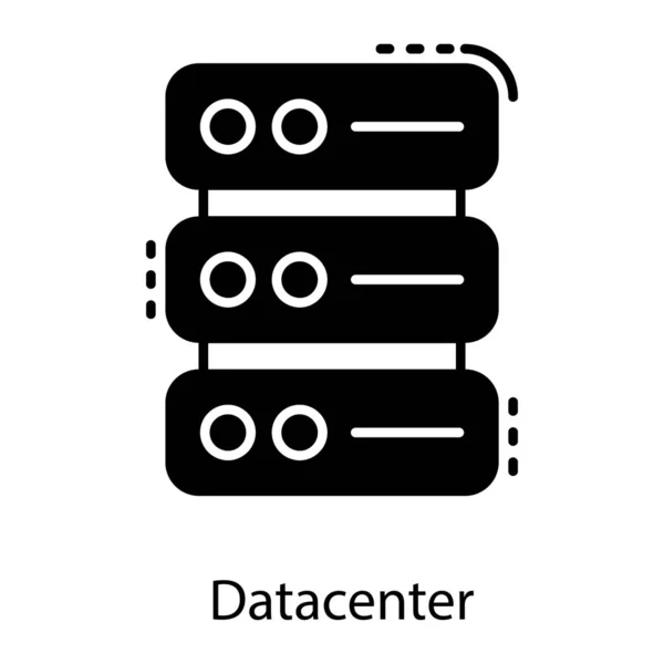 Data Server Vector Solide Ontwerp — Stockvector