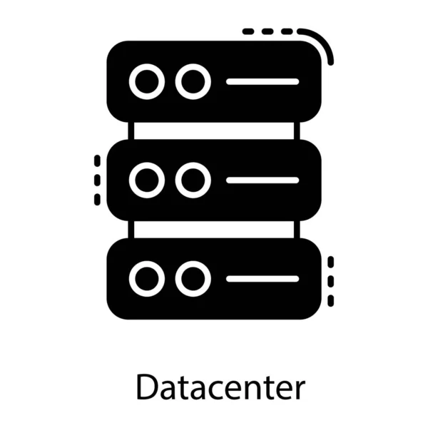 Vektor Datového Serveru Pevném Designu — Stockový vektor