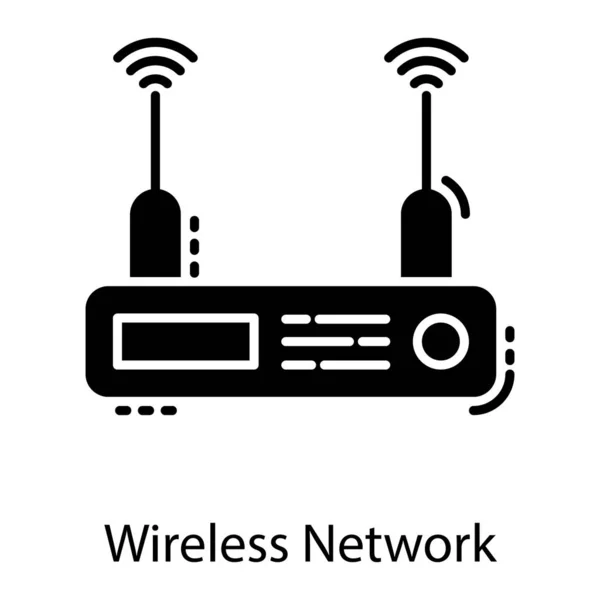 Vector Router Wifi Diseño Sólido — Archivo Imágenes Vectoriales