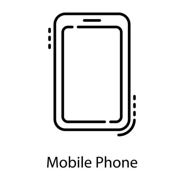 Dispositivo Telefonia Mobile Linea — Vettoriale Stock