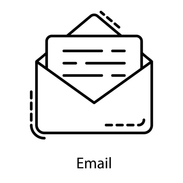 Vettore Messaggi Mail Nel Design Della Linea — Vettoriale Stock
