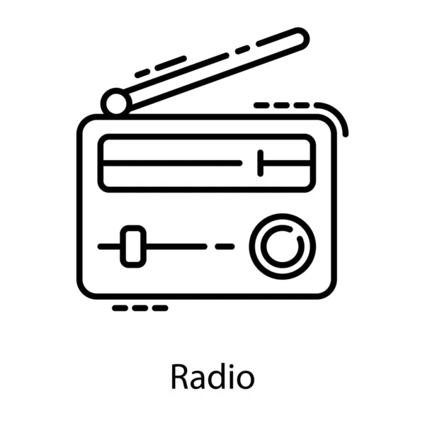 Progettazione Vettoriale Linea Apparecchi Radio — Vettoriale Stock