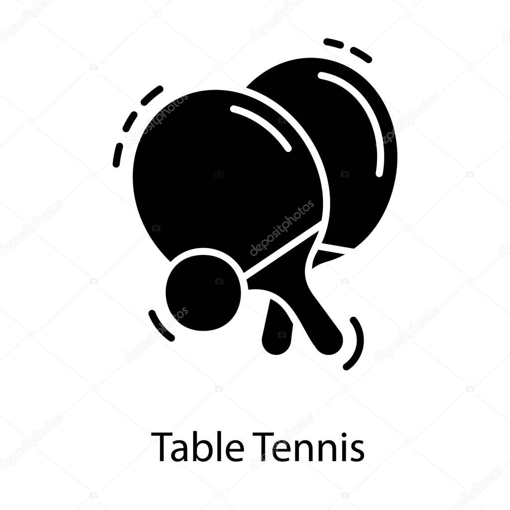 Table tennis bat in solid design