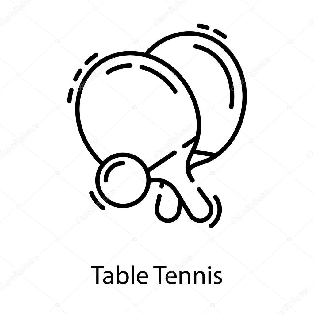 Table tennis bat in line design