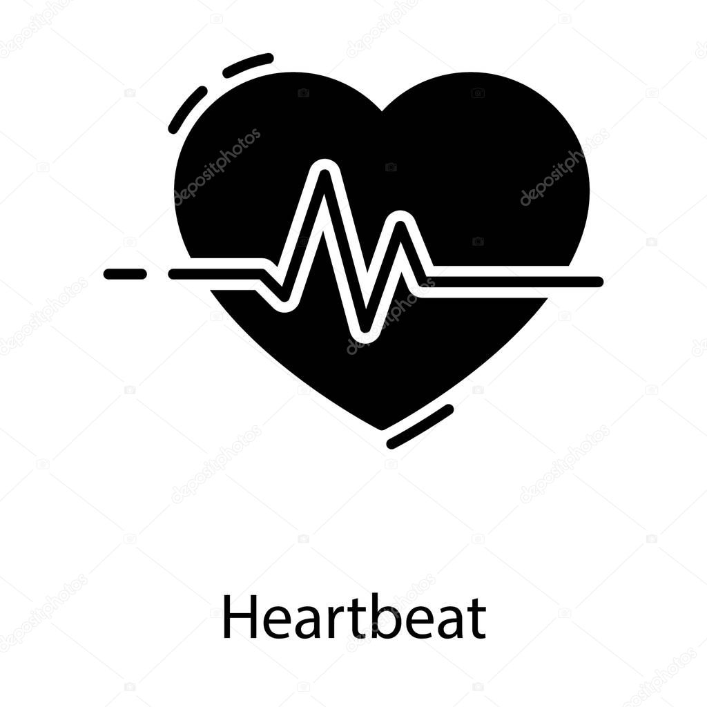 Cardiogram icon isolated on white background 