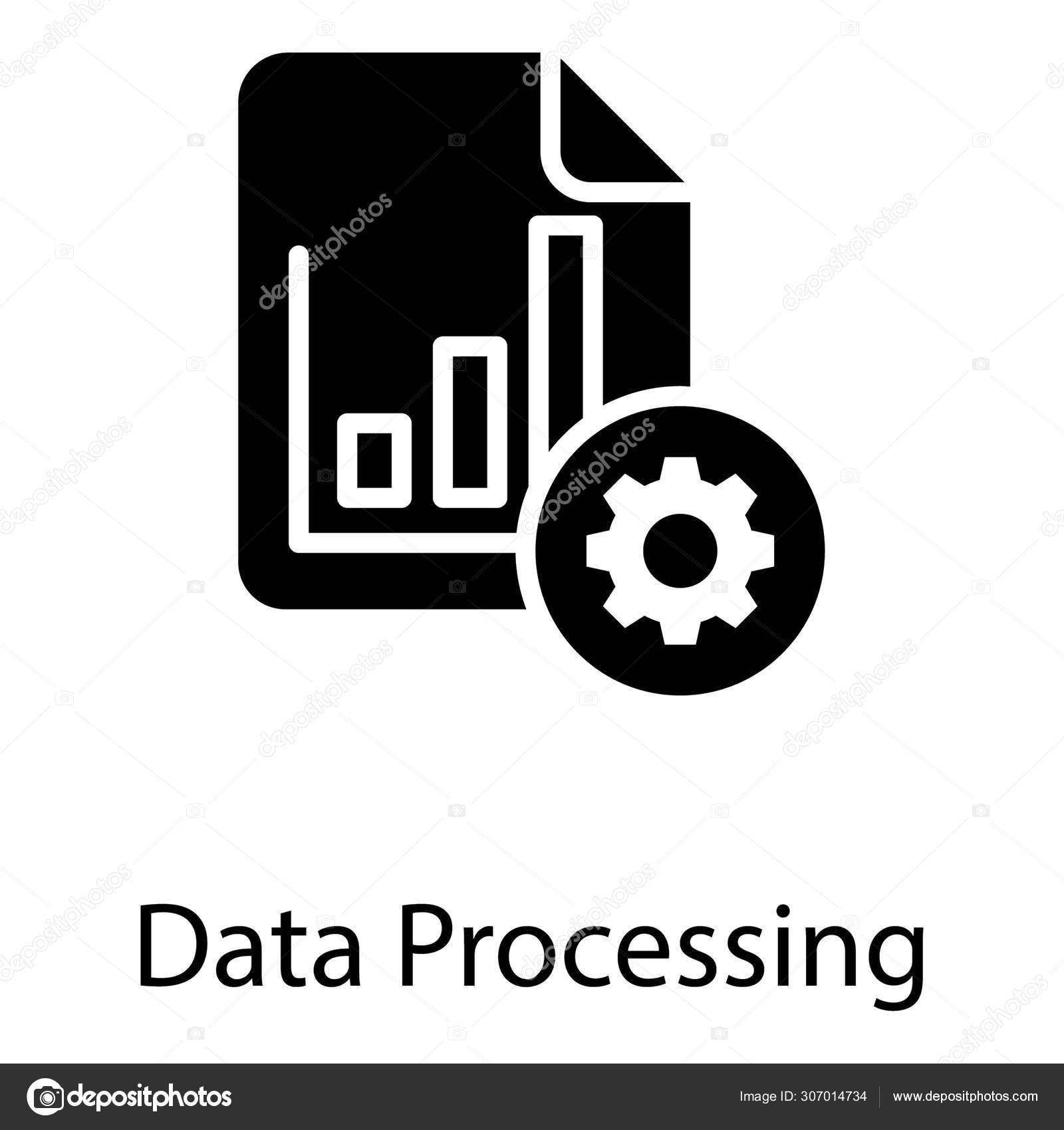 Icono Procesamiento Datos Diseño Sólido Vector de stock #307014734 de  ©vectorspoint, image size:1600x1700