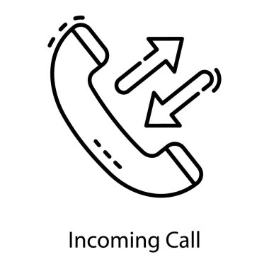 Gelen çağrının hat vektör tasarımı 