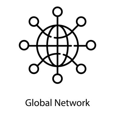 Küresel ağ iletişim hattı vektörü 