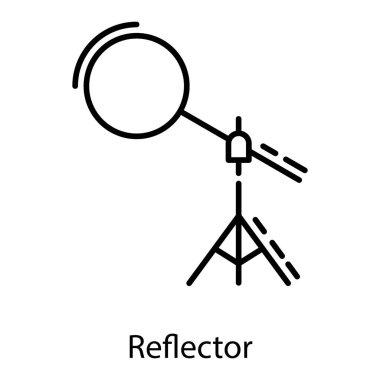 Stüdyo reflektör hattı simgesi vektörü 