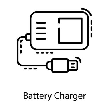 Kamera pil şarj hattı simgesi 