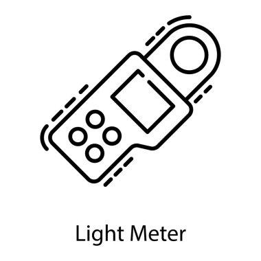 Çizgi vektöründeki ışık ölçer simgesi 
