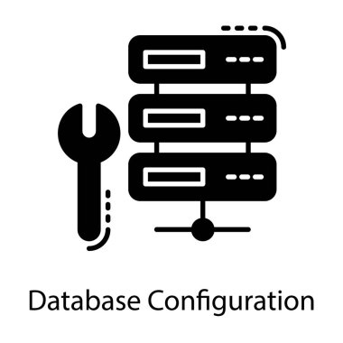 Veritabanı ayarı araç vektör tasarımı 