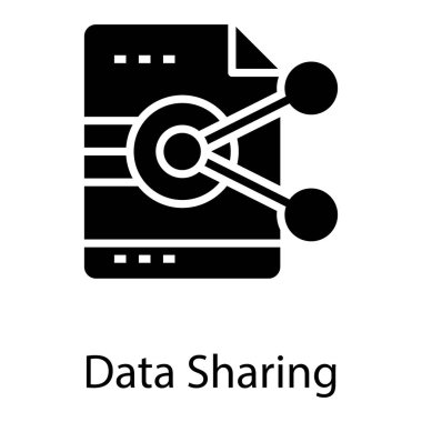 Katı tasarım paylaşımı veri simgesi.