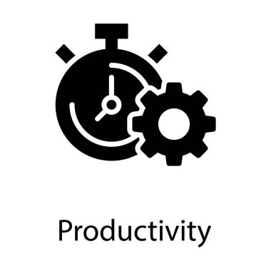 Üretkenlik simgesi katı tasarım.