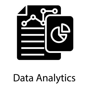 Veri analizi simgesinin glyph tasarımı.