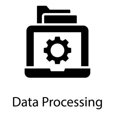 Veri işleme simgesinin sağlam tasarımı.