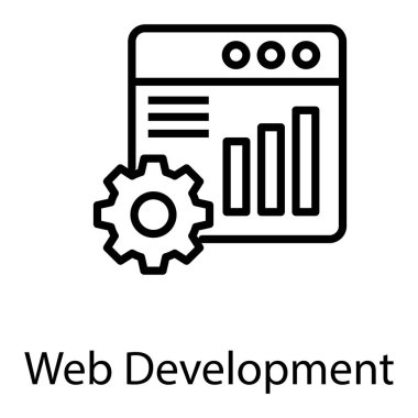 Web geliştirme simgesi satır tasarımı.