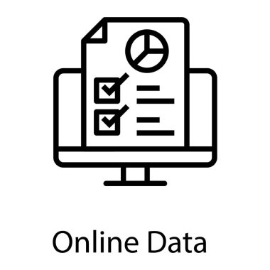 Çevrimiçi veri analitiğinin çizgi tasarımı 