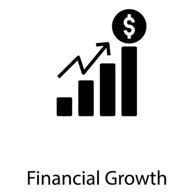 Katı finansal büyüme vektör tasarımı 