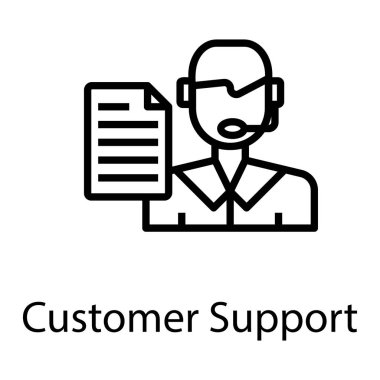 Beyaz arka planda müşteri destek vektörü 