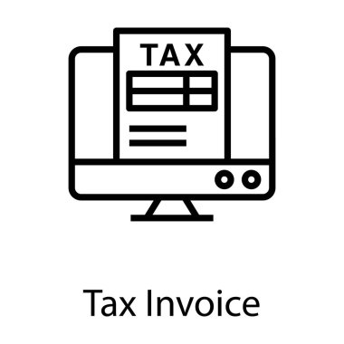 Online vergi faturası vektör tasarımı 
